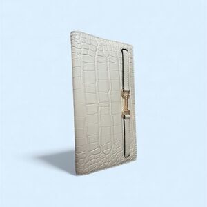 Michael Kors Cream Crocodile-Embossed Wallet